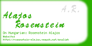 alajos rosenstein business card